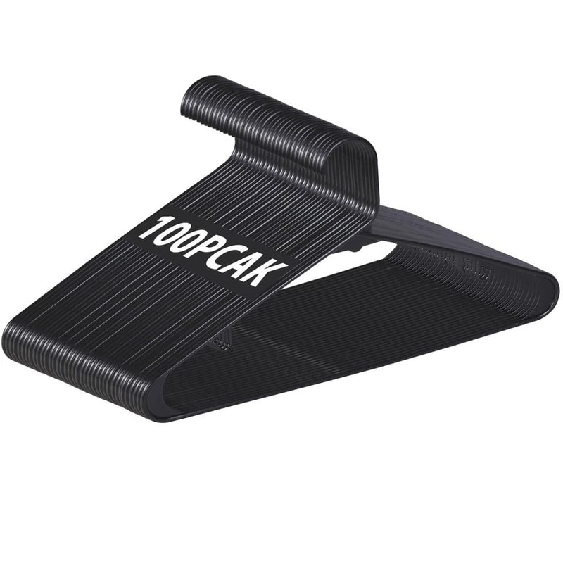 Durable Plastic Clothes Hangers Space Saving With Hooks 2