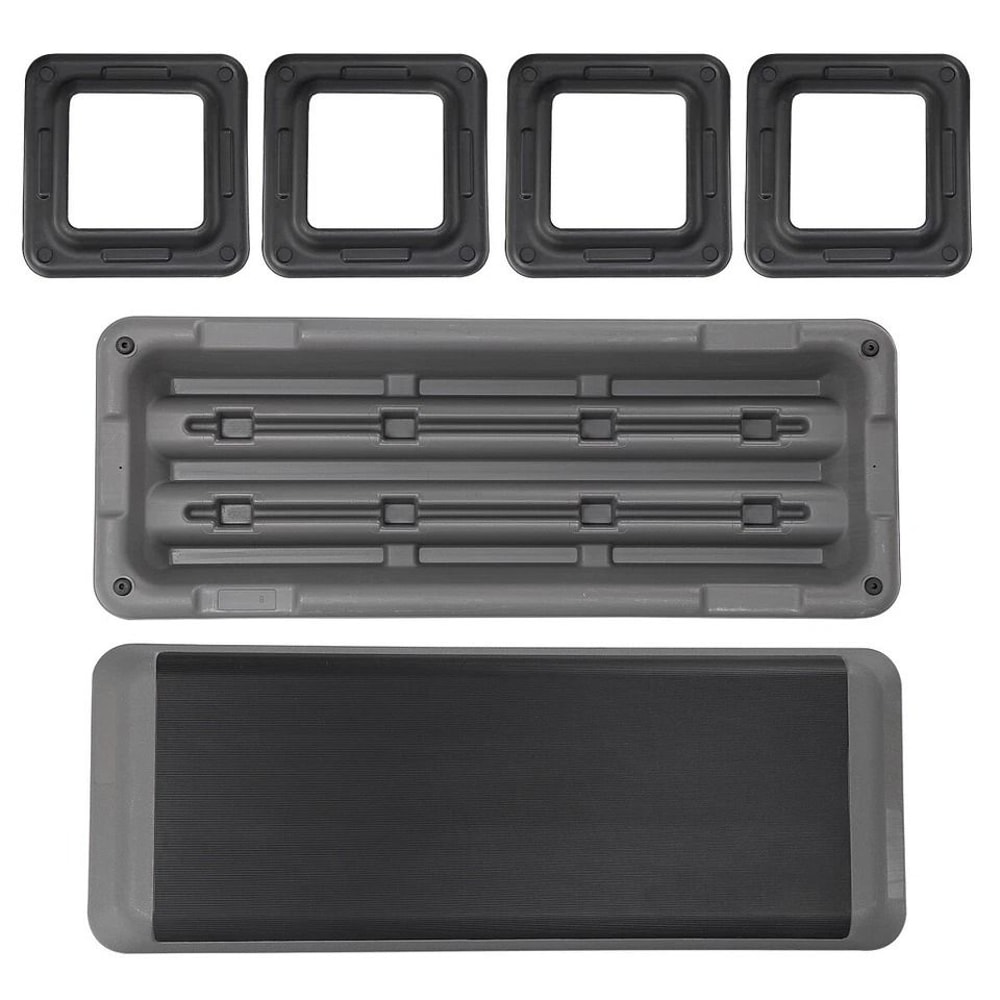 Adjustable Exercise Stepper Aerobic Step Platform With Riser Set For Home Gym Weight Loss Muscle To 4