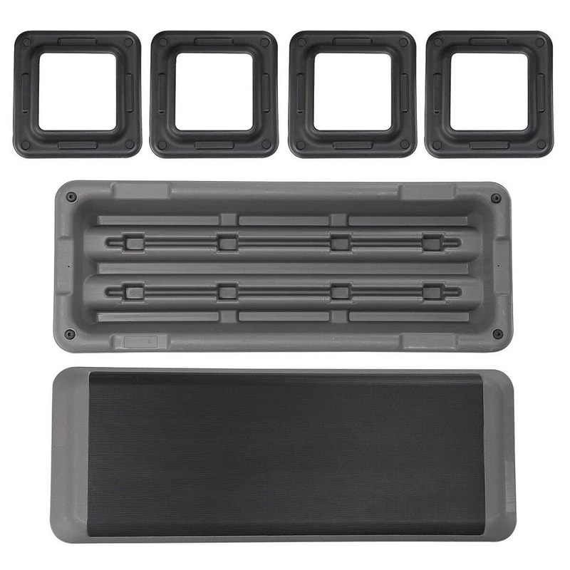 Adjustable Exercise Stepper Aerobic Step Platform With Riser Set For Home Gym Weight Loss Muscle To 4