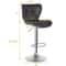 Adjustable Height Shell Back Bar Stools Swivel PU Leather Stool Modern Kitchen And Home Office Seat 2