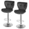 Adjustable Height Shell Back Bar Stools Swivel PU Leather Stool Modern Kitchen And Home Office Seat 1