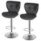 Adjustable Height Shell Back Bar Stools Swivel PU Leather Stool Modern Kitchen And Home Office Seat 1