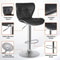 Adjustable Height Shell Back Bar Stools Swivel PU Leather Stool Modern Kitchen And Home Office Seat 3