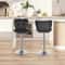 Adjustable Height Shell Back Bar Stools Swivel PU Leather Stool Modern Kitchen And Home Office Seat 0
