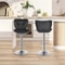 Adjustable Height Shell Back Bar Stools Swivel PU Leather Stool Modern Kitchen And Home Office Seat 0