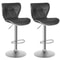 Adjustable Height Shell Back Bar Stools Swivel PU Leather Stool Modern Kitchen And Home Office Seat 6