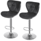 Adjustable Height Shell Back Bar Stools Swivel PU Leather Stool Modern Kitchen And Home Office Seat 8
