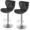 Adjustable Height Shell Back Bar Stools Swivel PU Leather Stool Modern Kitchen And Home Office Seat 8