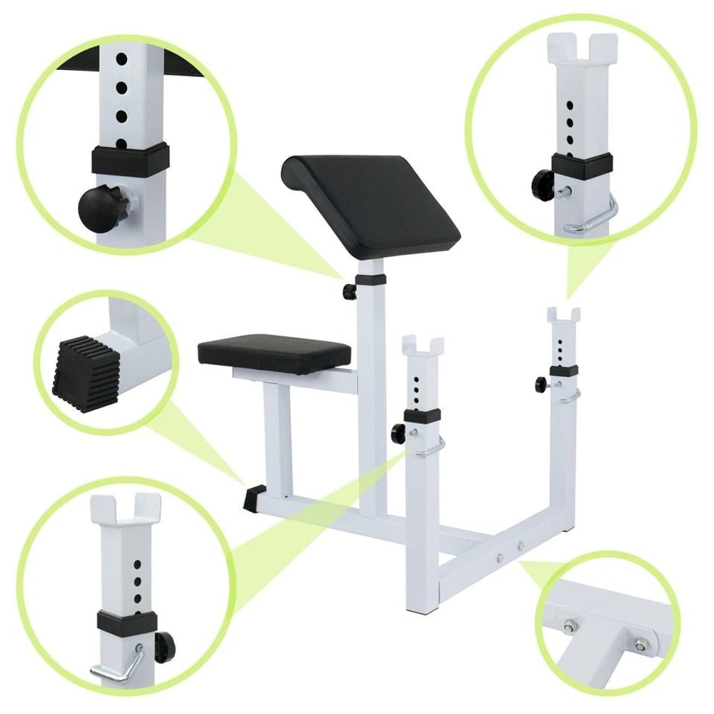 Adjustable Arm Curl Weight Bench Preacher Seated Curl Bench Dumbbell Strength Training Bench 1