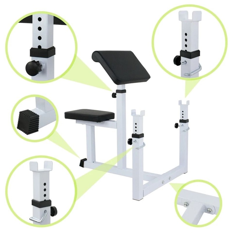 Adjustable Arm Curl Weight Bench Preacher Seated Curl Bench Dumbbell Strength Training Bench 1