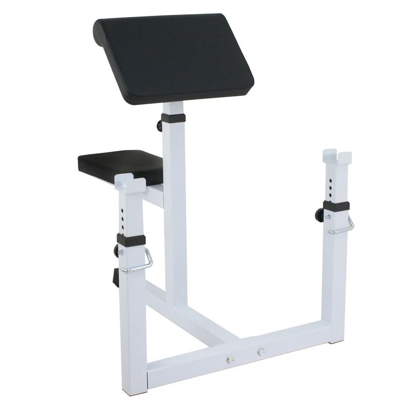 Adjustable Arm Curl Weight Bench Preacher Seated Curl Bench Dumbbell Strength Training Bench 3