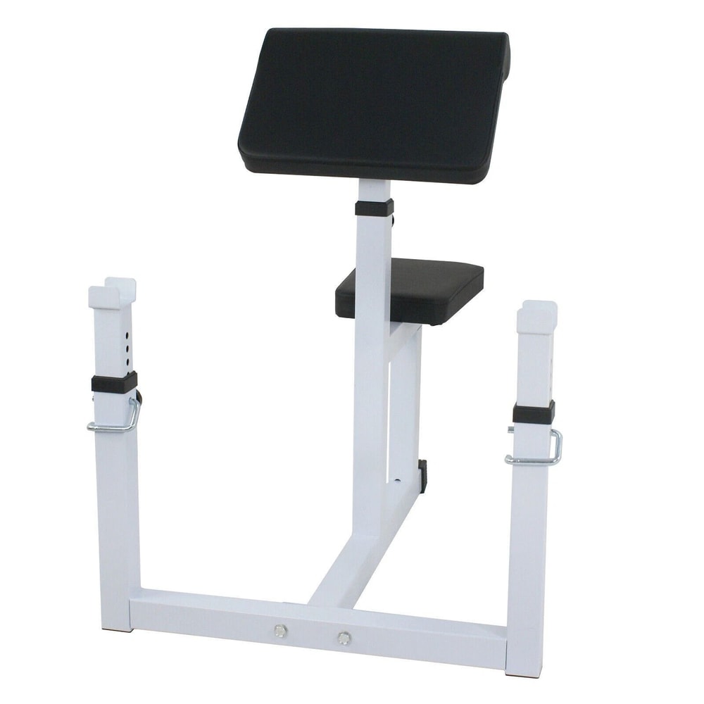 Adjustable Arm Curl Weight Bench Preacher Seated Curl Bench Dumbbell Strength Training Bench 0