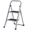 Gray Folding Step Stool With Soft Grip Handle Wide Pedal Compact Ladder For Home Indoor Use SpaceS 11