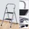 Gray Folding Step Stool With Soft Grip Handle Wide Pedal Compact Ladder For Home Indoor Use SpaceS 4
