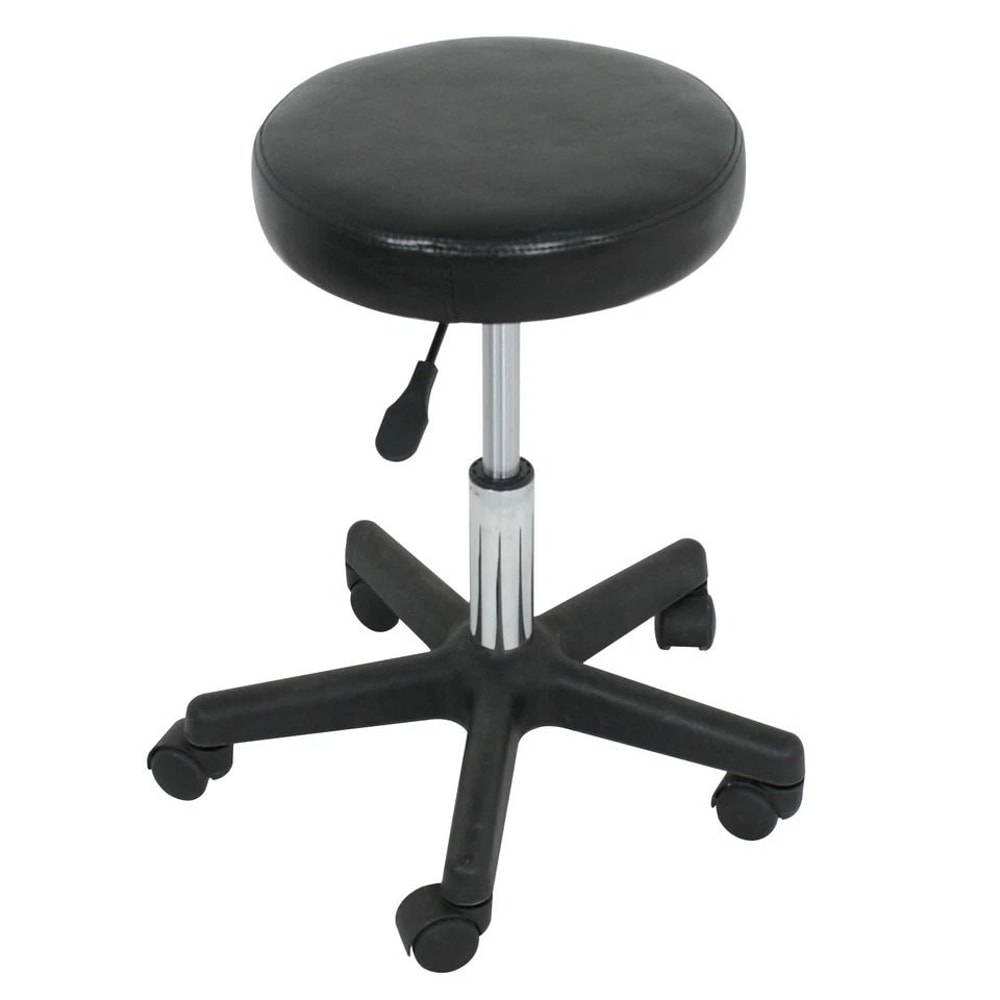 Hydraulic Saddle Stool Adjustable Tattoo Chair Salon Massage Rolling Chair PU Leather Swivel Stool 1