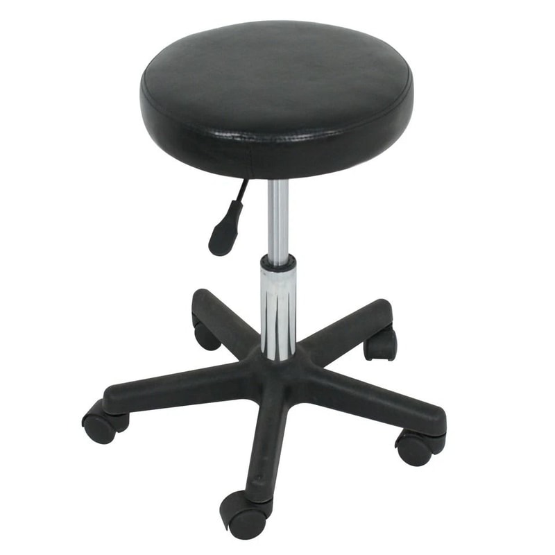 Hydraulic Saddle Stool Adjustable Tattoo Chair Salon Massage Rolling Chair PU Leather Swivel Stool 1