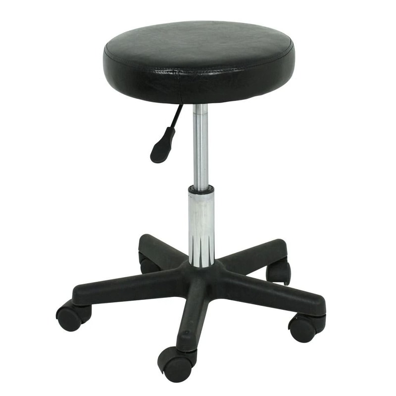 Hydraulic Saddle Stool Adjustable Tattoo Chair Salon Massage Rolling Chair PU Leather Swivel Stool 2