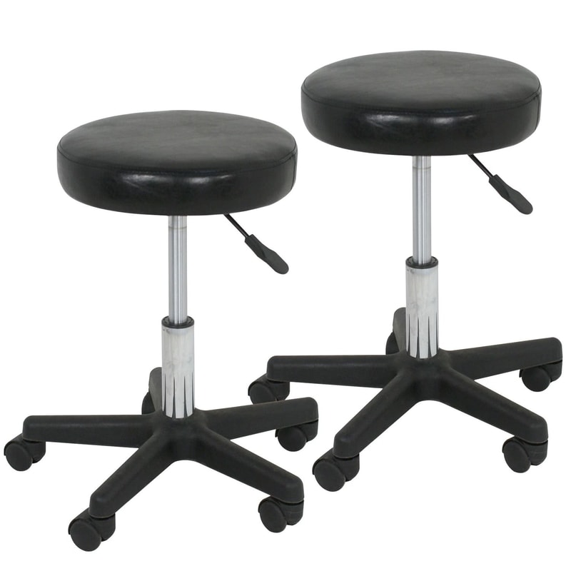 Hydraulic Saddle Stool Adjustable Tattoo Chair Salon Massage Rolling Chair PU Leather Swivel Stool 0