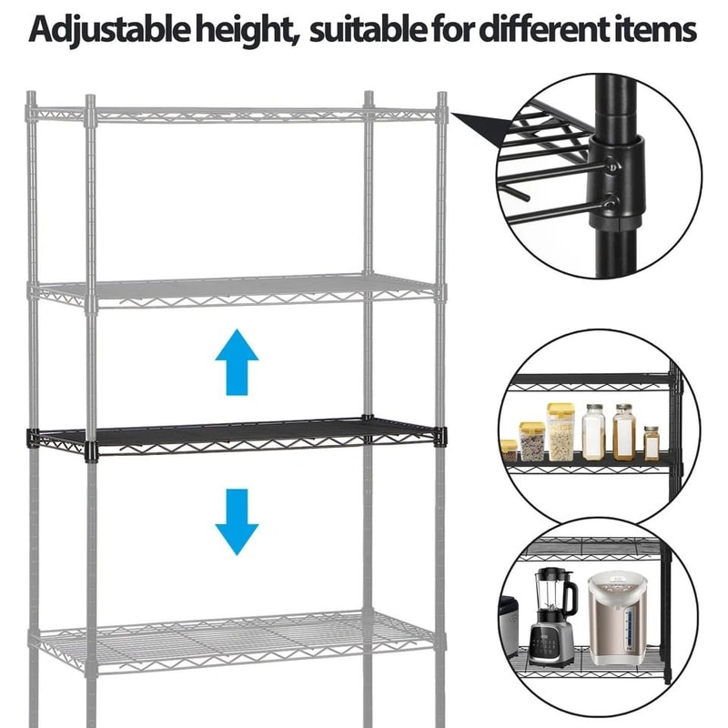 Unit Adjustable Storage Rack Tier Wire Shelf Rack For Kitchen And Office Use 3