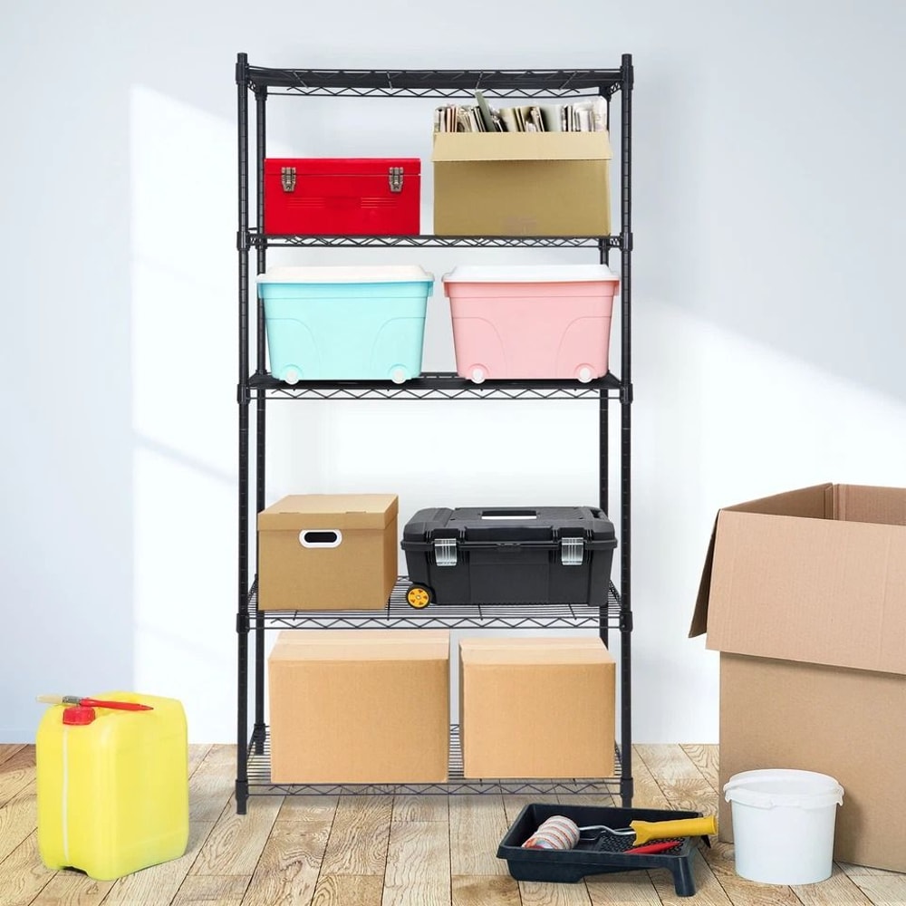 Unit Adjustable Storage Rack Tier Wire Shelf Rack For Kitchen And Office Use 5