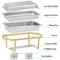Elegant Chafing Dishes Buffet Warmer Set Gold Silver Qt Stainless Steel For Wedding Restaurant 1