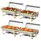 Elegant Chafing Dishes Buffet Warmer Set Gold Silver Qt Stainless Steel For Wedding Restaurant 9