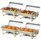 Elegant Chafing Dishes Buffet Warmer Set Gold Silver Qt Stainless Steel For Wedding Restaurant 9