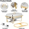 Elegant Chafing Dishes Buffet Warmer Set Gold Silver Qt Stainless Steel For Wedding Restaurant 2