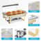 Elegant Chafing Dishes Buffet Warmer Set Gold Silver Qt Stainless Steel For Wedding Restaurant 3