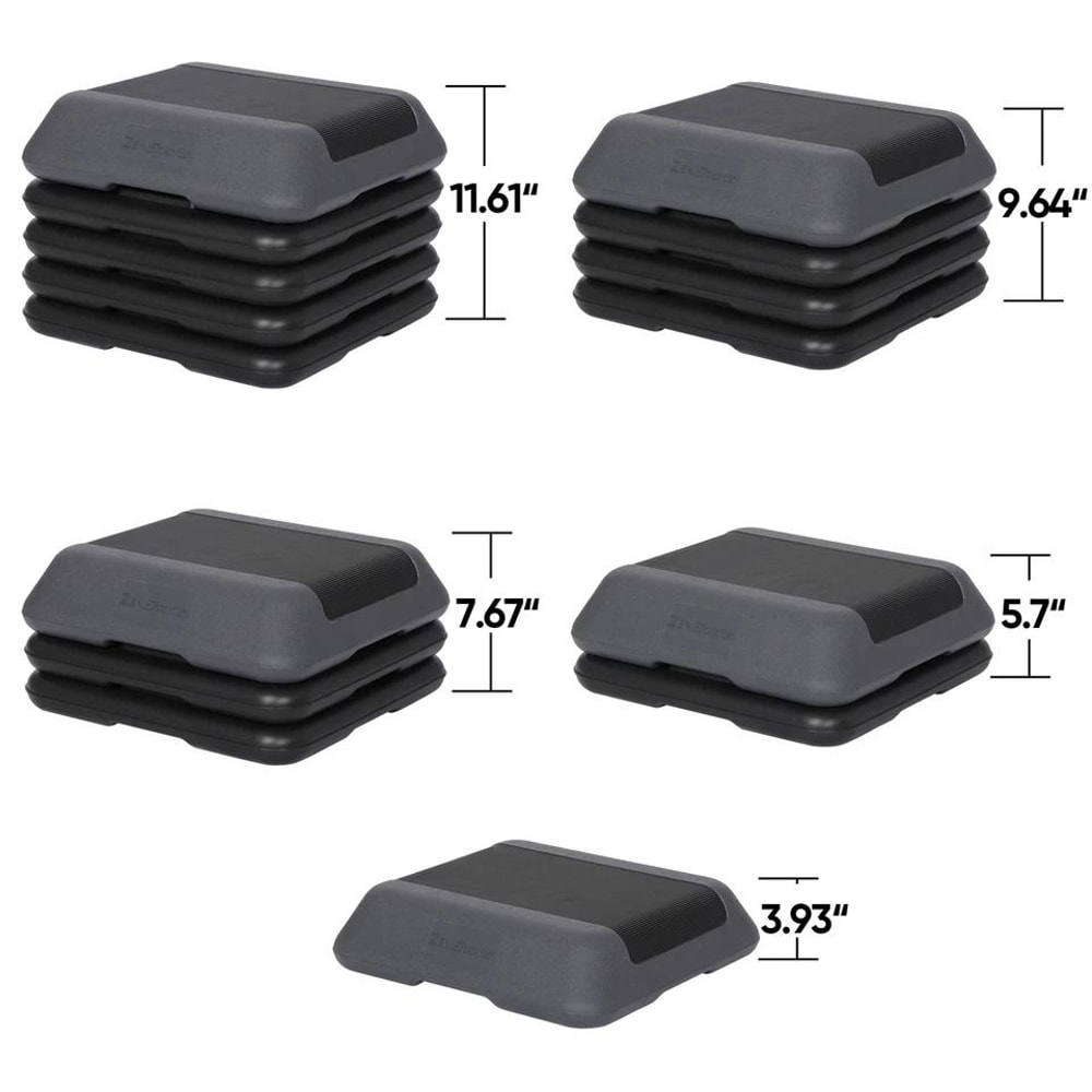 Adjustable Exercise Step Platform Nonslip Aerobic Step With Risers Indoor Gym Fitness Equipment 2