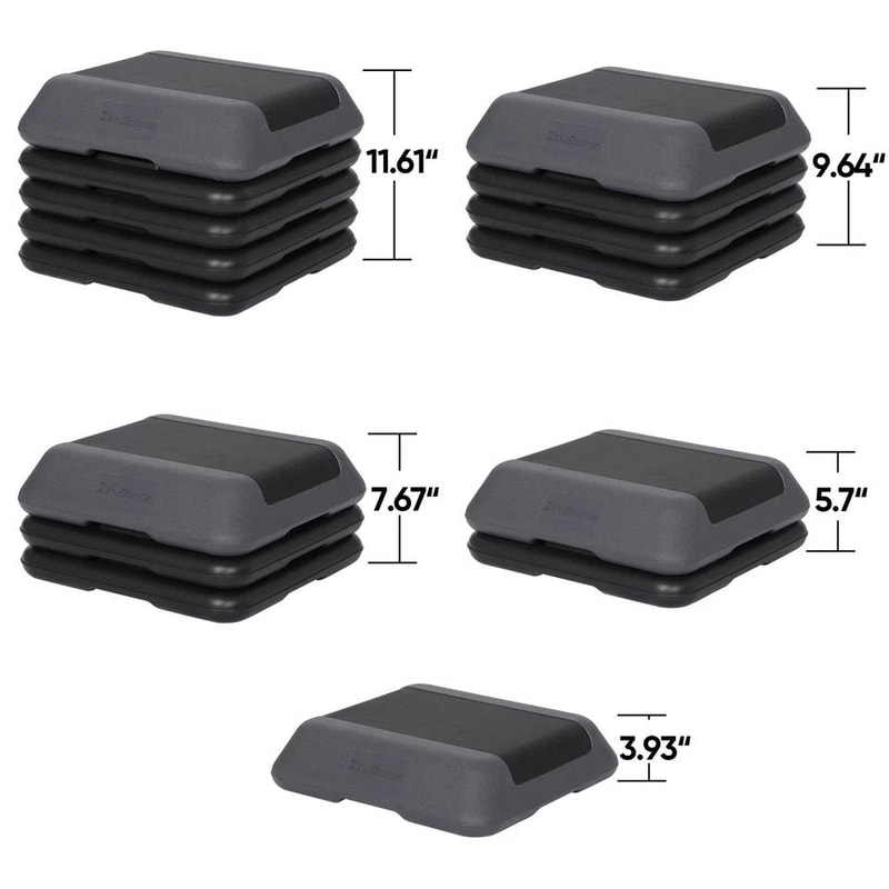 Adjustable Exercise Step Platform Nonslip Aerobic Step With Risers Indoor Gym Fitness Equipment 2