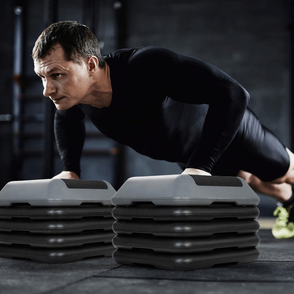 Adjustable Exercise Step Platform Nonslip Aerobic Step With Risers Indoor Gym Fitness Equipment 10