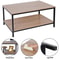 Stylish Modern Coffee Table With Storage Shelf And Metal Feet Perfect For Living Room Home Indoor U 3