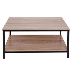 stylish modern coffee table, with storage shelf and metal feet, perfect for living room, home indoor use