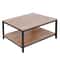 Stylish Modern Coffee Table With Storage Shelf And Metal Feet Perfect For Living Room Home Indoor U 7