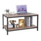 Stylish Modern Coffee Table With Storage Shelf And Metal Feet Perfect For Living Room Home Indoor U 8