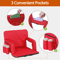 Folding Stadium Seat For Bleachers With Adjustable Back Red Stadium Chair Comfortable And Durable 7