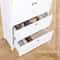 White Bathroom Floor Cabinet Adjustable Shelves Hidden Storage Large Capacity Stylish Design 11