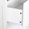 White Bathroom Floor Cabinet Adjustable Shelves Hidden Storage Large Capacity Stylish Design 16