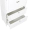 White Bathroom Floor Cabinet Adjustable Shelves Hidden Storage Large Capacity Stylish Design 18