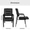 Leather Guest Chair HomGarden Office Desk Metal Frame Waiting Room Side Chair Comfortable Arm Chair 1