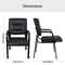 Leather Guest Chair HomGarden Office Desk Metal Frame Waiting Room Side Chair Comfortable Arm Chair 1