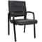 Leather Guest Chair HomGarden Office Desk Metal Frame Waiting Room Side Chair Comfortable Arm Chair 0