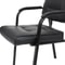 Leather Guest Chair HomGarden Office Desk Metal Frame Waiting Room Side Chair Comfortable Arm Chair 7