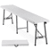 Lightweight Plastic Folding Bench Sturdy Compact For IndoorOutdoor Use White Folding Bench For Eve 1