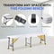 Lightweight Plastic Folding Bench Sturdy Compact For IndoorOutdoor Use White Folding Bench For Eve 4
