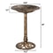 Durable Pedestal Birdbath Antique Design For Yard And Garden Outdoor Decor 1