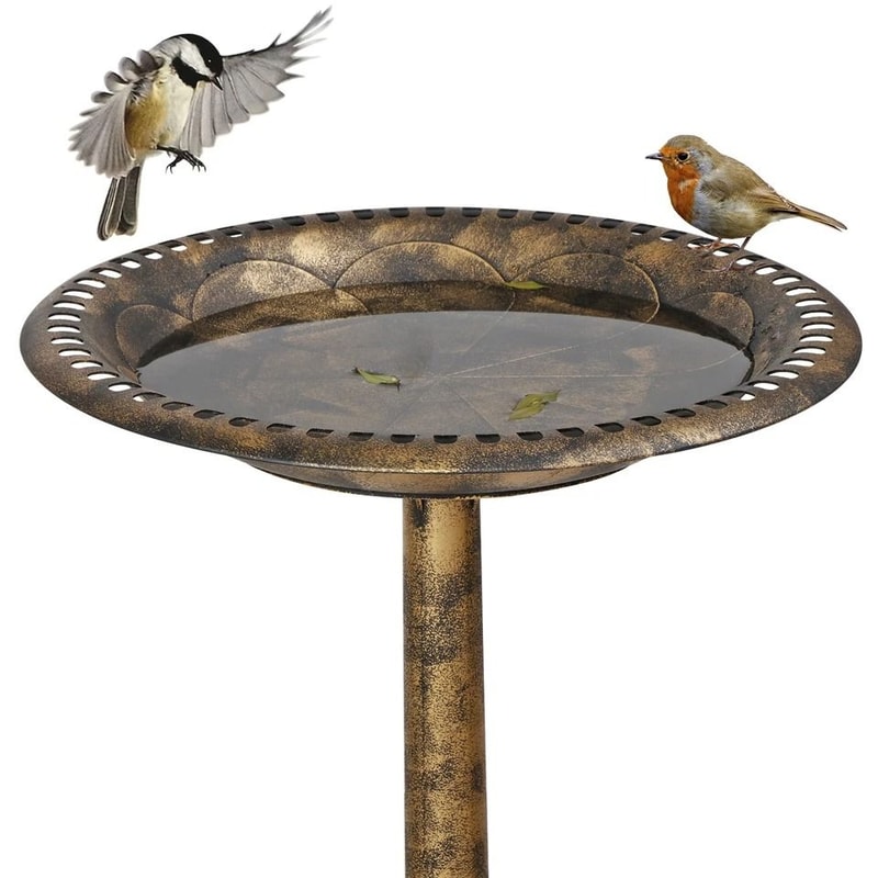 Durable Pedestal Birdbath Antique Design For Yard And Garden Outdoor Decor 7