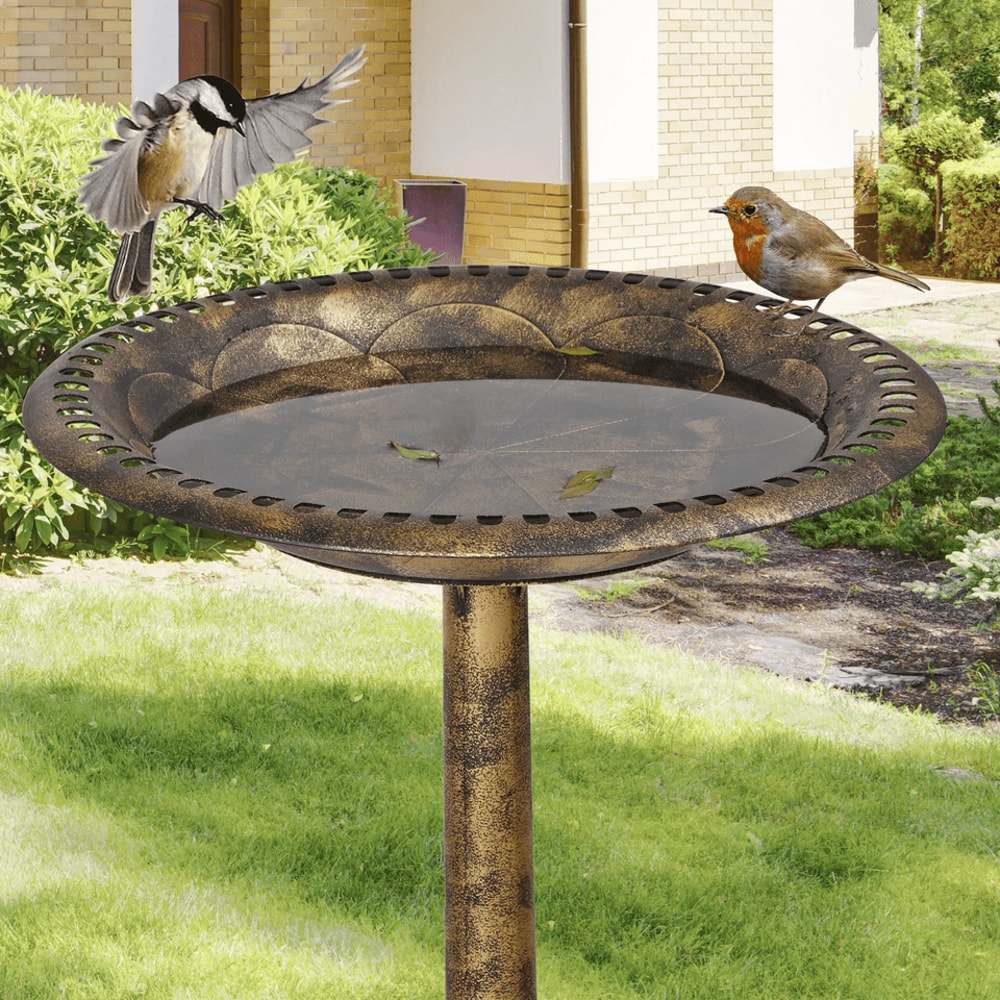 Durable Pedestal Birdbath Antique Design For Yard And Garden Outdoor Decor 13