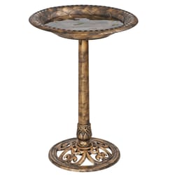 durable pedestal birdbath, antique design for yard and garden, outdoor decor
